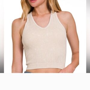 ZENANA Ribbed Padded Tank Bralette